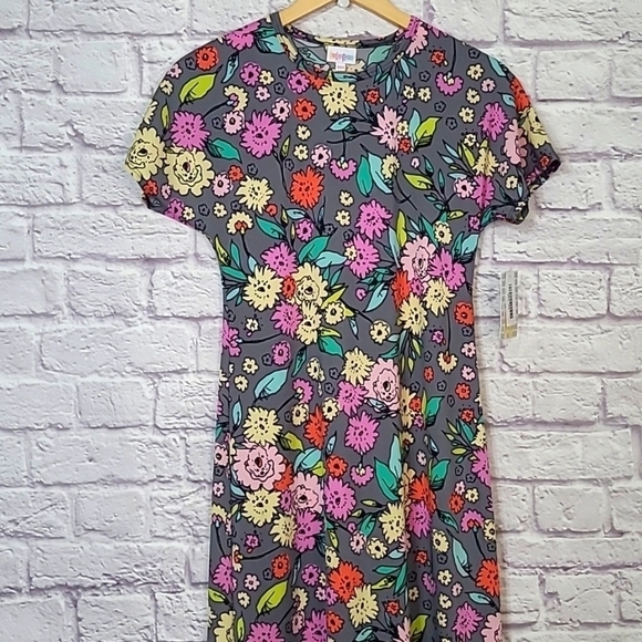 LuLaroe Multi-color Floral Print Marie Maxi Sundress Dress XXS *NEW - Picture 2 of 11